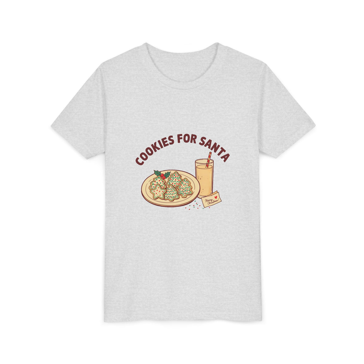Cookies for Santa Kids Shirt, Kids Christmas Eve Shirt, Youth Tee
