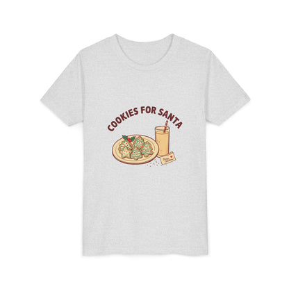 Cookies for Santa Kids Shirt, Kids Christmas Eve Shirt, Youth Tee