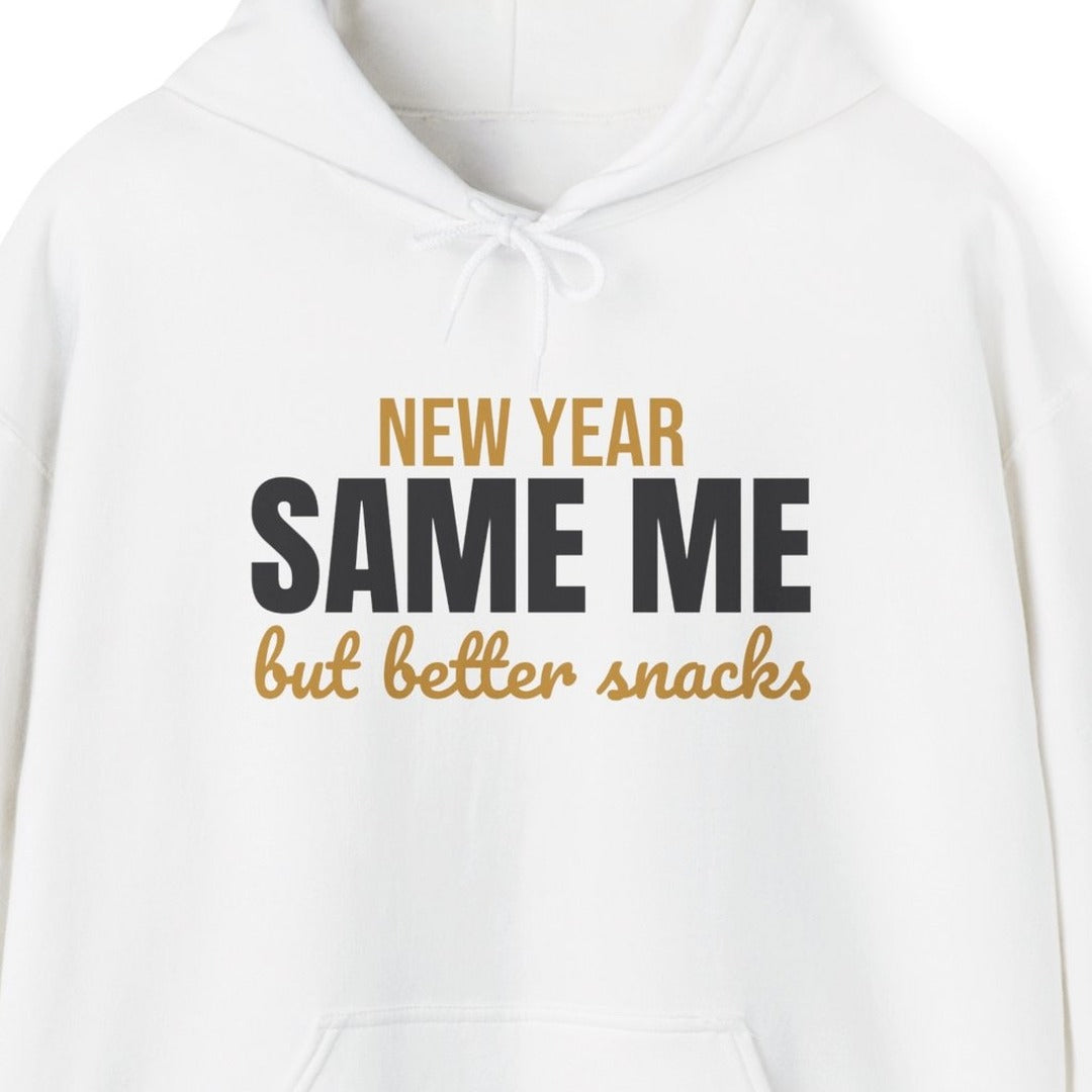 New Year Same Me But Better Snacks Hoodie, Funny New Year Hoodie lifestyle