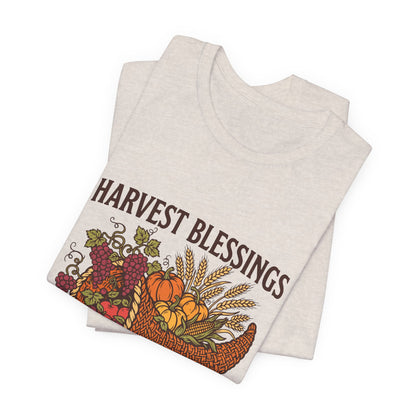 Harvest Blessings Shirt, Thanksgiving Harvest T-Shirt, Fall Tee