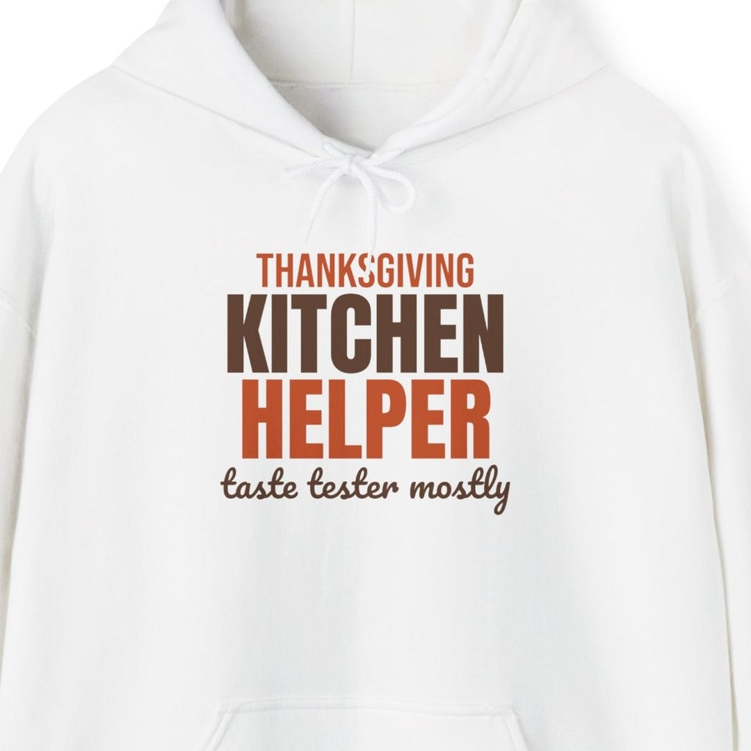 Thanksgiving Kitchen Helper Taste Tester Mostly Hoodie, Funny Thanksgiving Hoodie lifestyle
