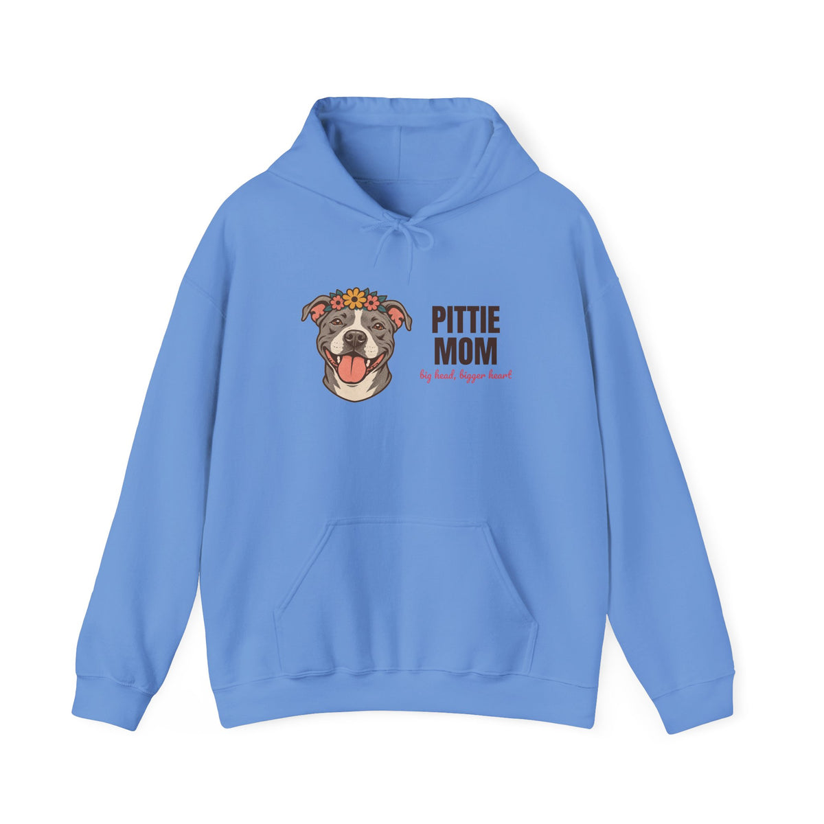 Pittie Mom Big Head Bigger Heart Hoodie, Vintage Pittie Mom Hoodie