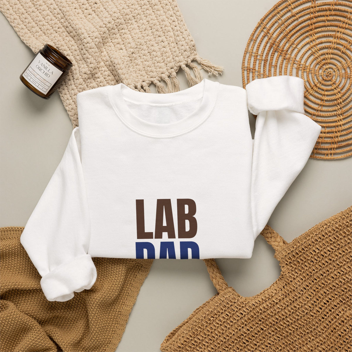 Lab Dad Fetch, Snacks, Repeat Sweatshirt, Lab Dad Crewneck Sweatshirt