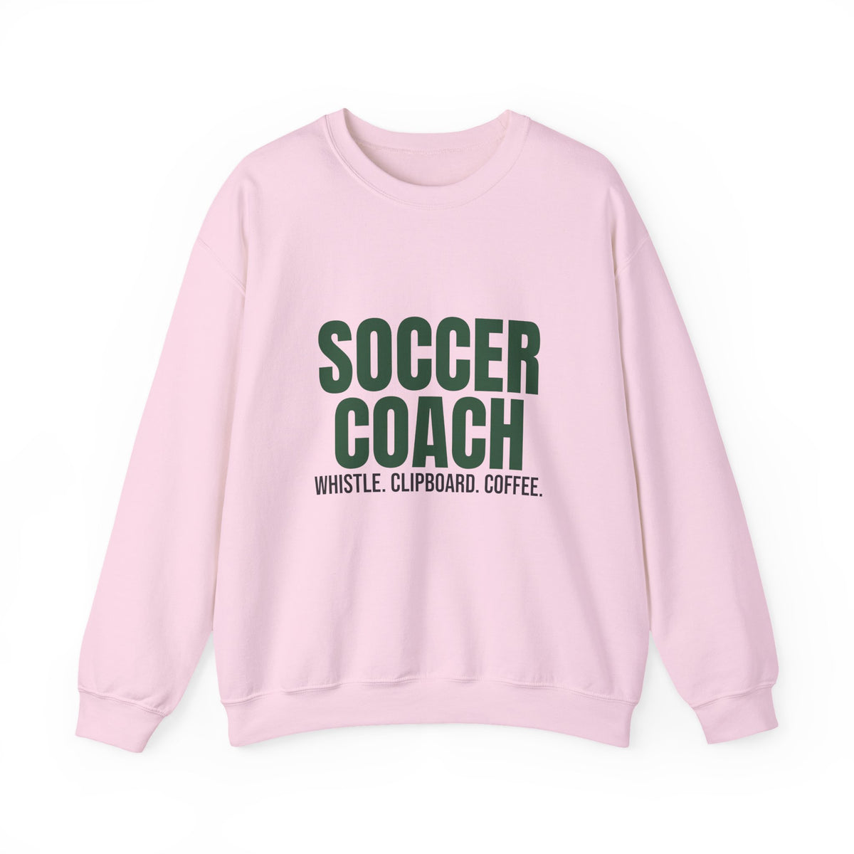 Soccer Coach Whistle Clipboard Coffee Sweatshirt, Soccer Coach Crewneck