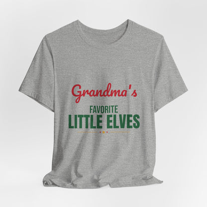 Grandma's Favorite Little Elves Shirt, Grandma Christmas T-Shirt, Nana Holiday Tee
