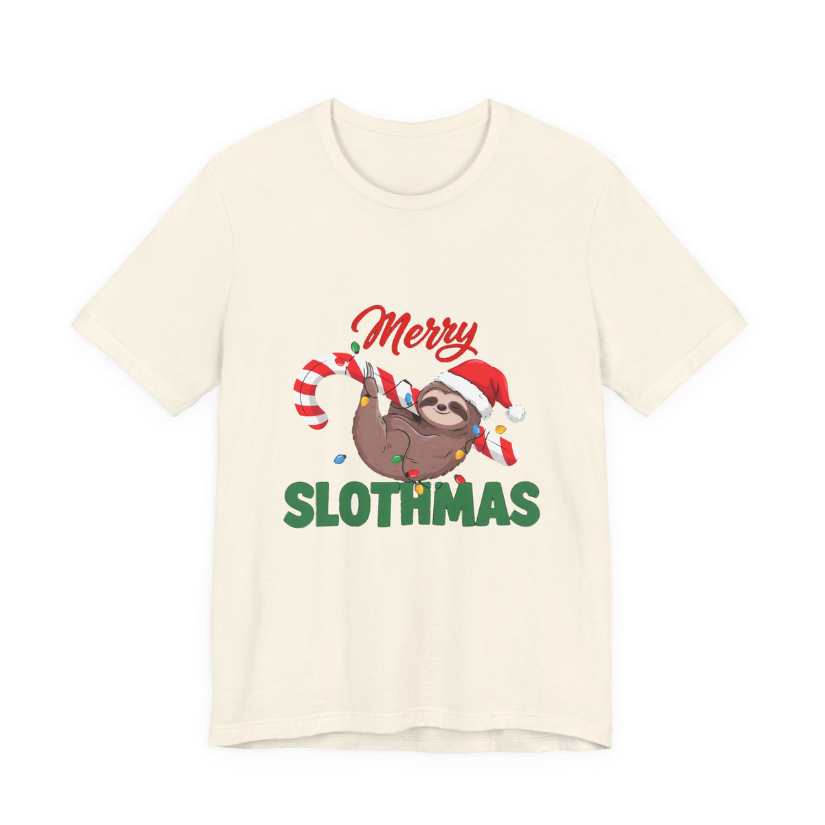 Merry Slothmas Shirt, Funny Sloth Christmas T-Shirt, Lazy Holiday Tee