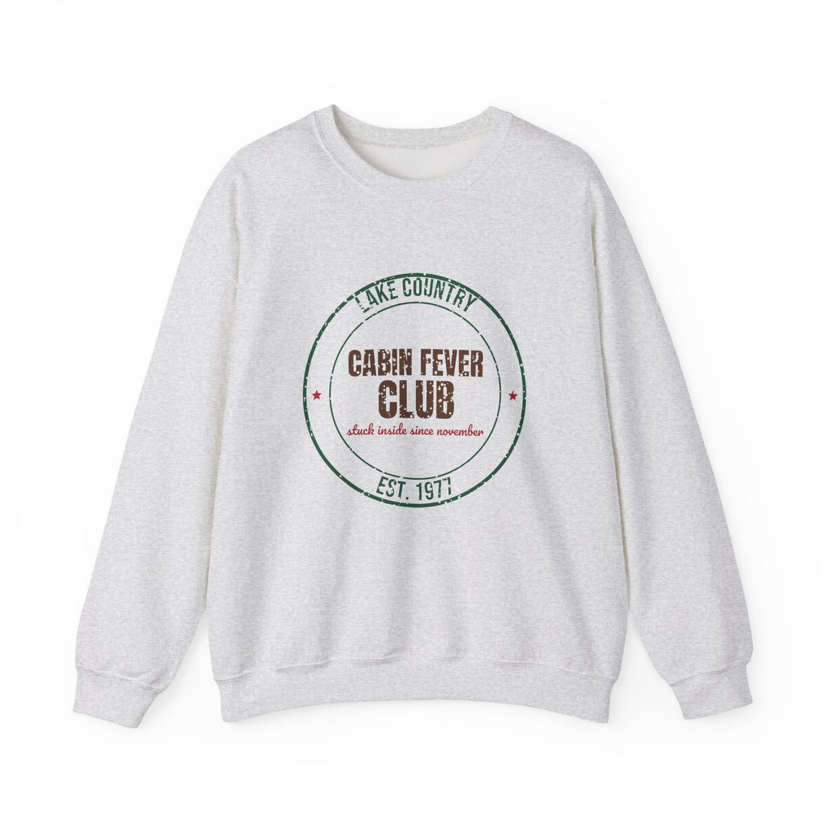 Lake Country Cabin Fever Club Est. 1977 Sweatshirt, Vintage Winter Crewneck Sweatshirt