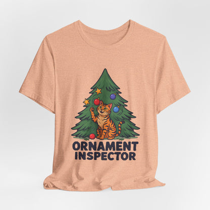 Ornament Inspector Christmas Cat Shirt, Ornament Inspector Christmas Cat T-Shirt