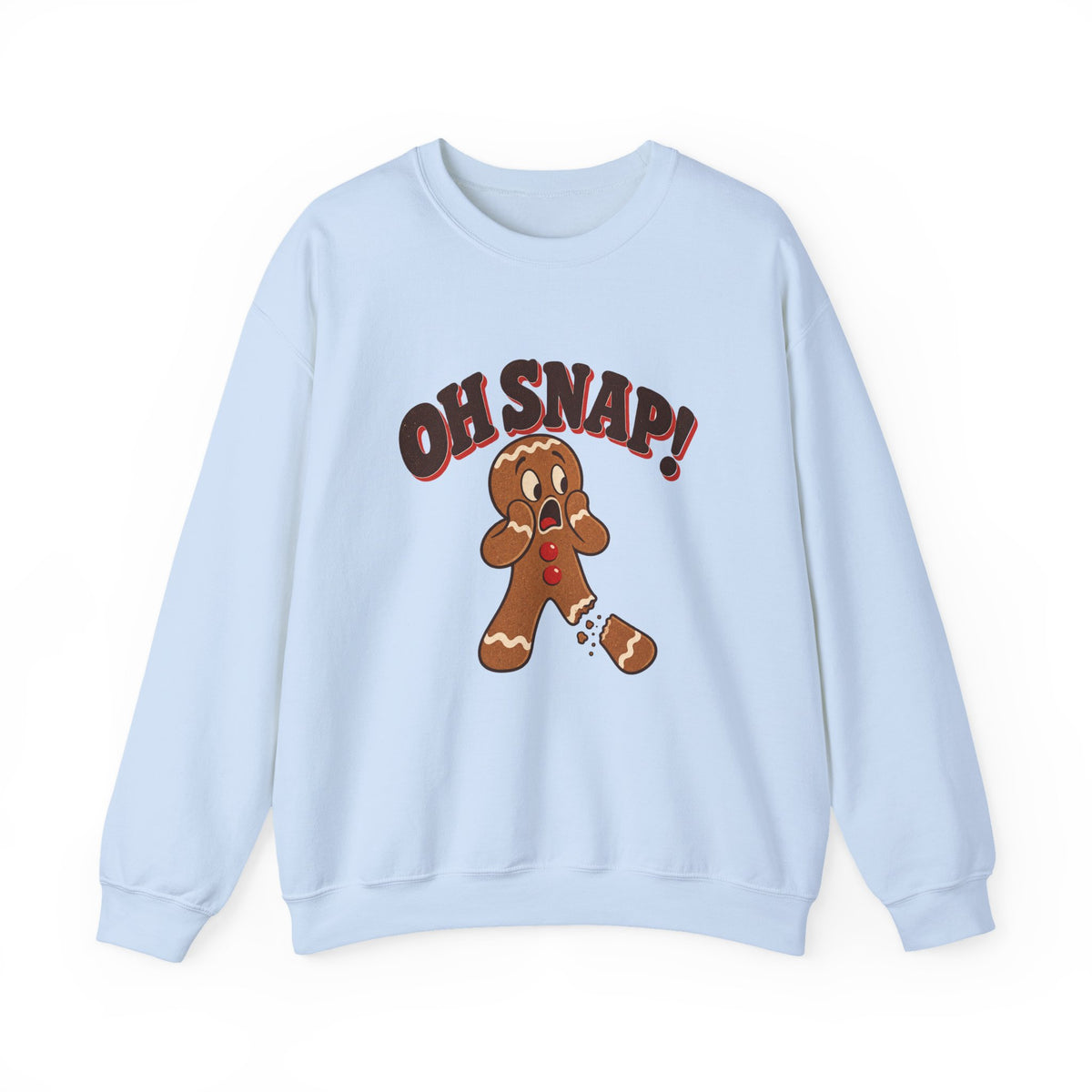 Oh Snap Gingerbread Man Funny Christmas Sweatshirt, Funny Gingerbread Crewneck Sweatshirt