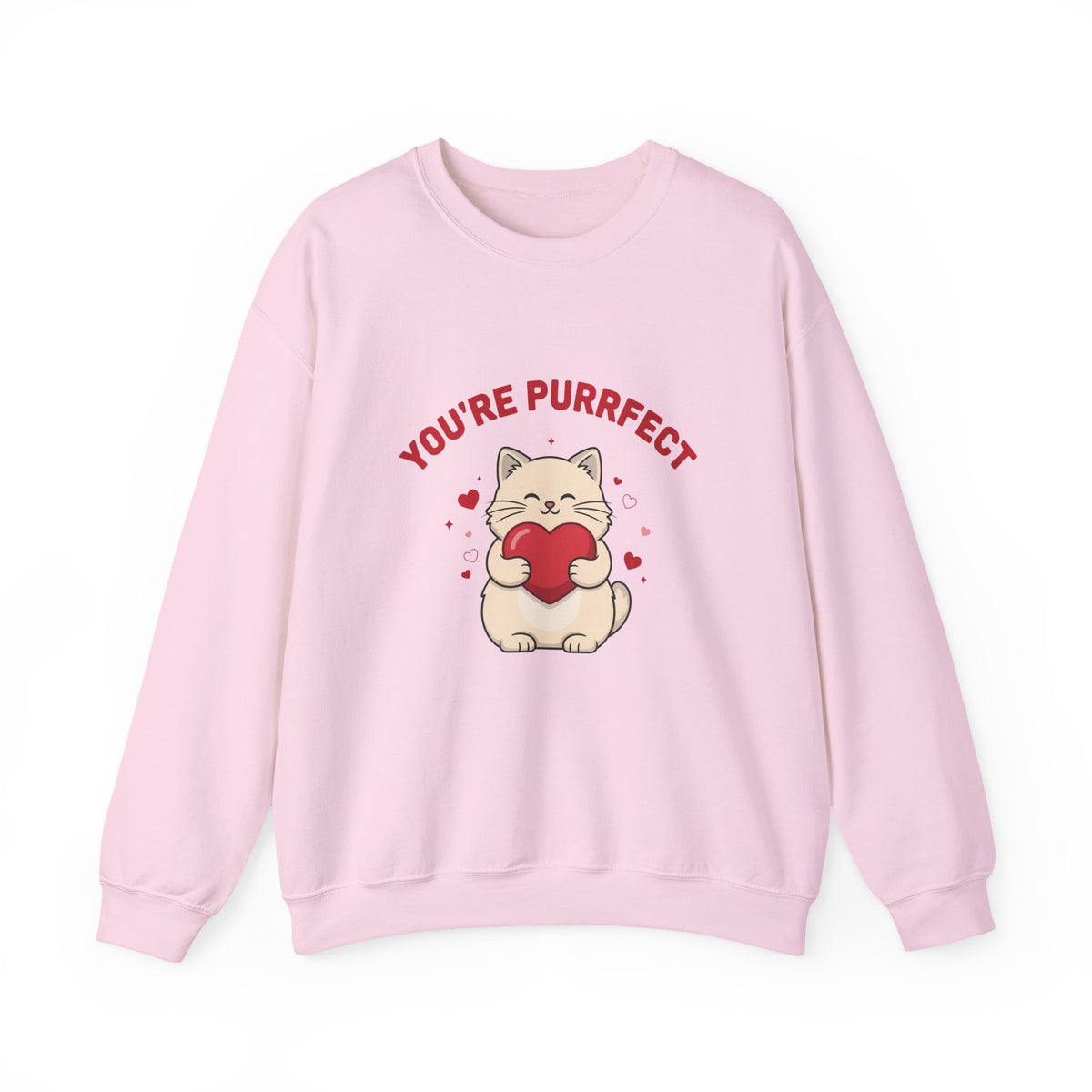 You're Purrfect Valentine Cat Sweatshirt, Cat Valentine Crewneck