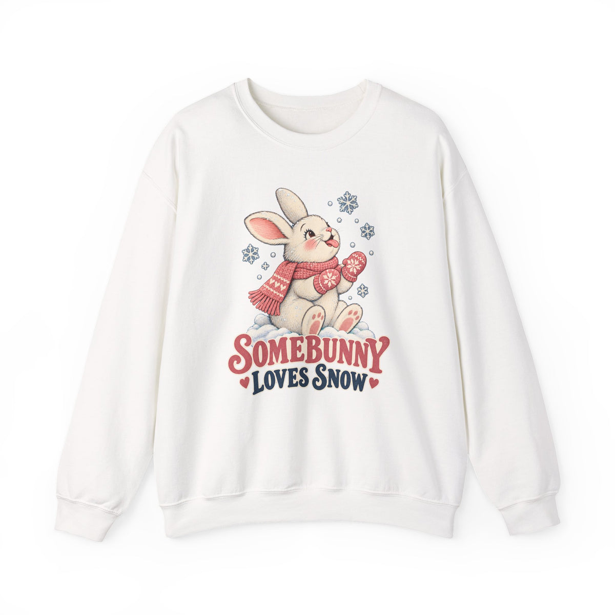 Somebunny Loves Snow Winter Bunny Sweatshirt