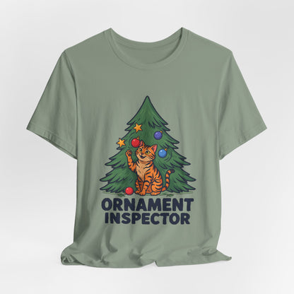Ornament Inspector Christmas Cat Shirt, Ornament Inspector Christmas Cat T-Shirt
