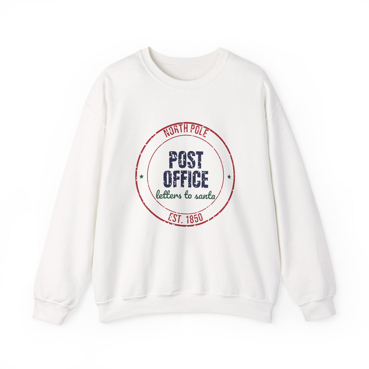 North Pole Post Office Letters to Santa Est. 1850 Sweatshirt, Vintage Christmas Crewneck Sweatshirt