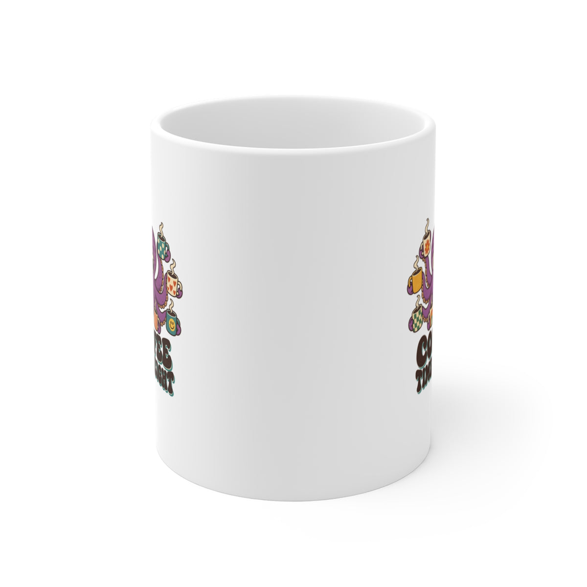 Coffee Times Eight Octopus Mug, Octopus Coffee Coffee Mug 11oz
