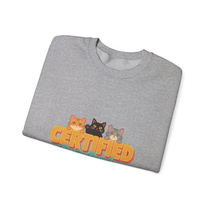 Certified Cat Lady Sweatshirt, Retro Cat Mom Crewneck, Cat Lover Gift