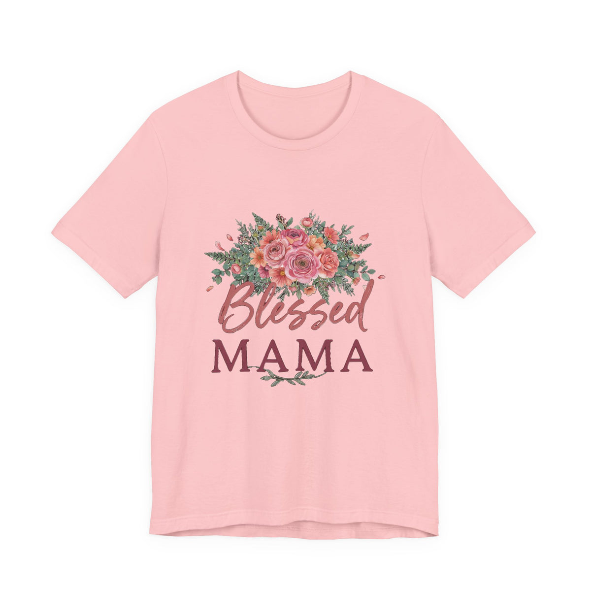 Blessed Mama Shirt, Floral Mom T-Shirt, Gift for Mom Tee
