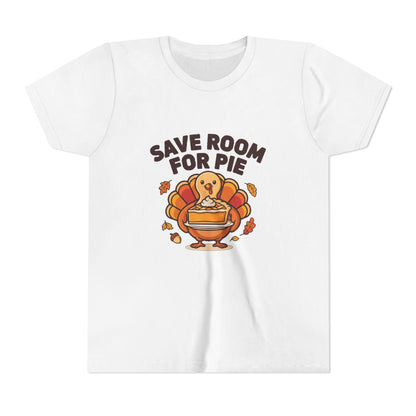 Save Room for Pie Thanksgiving Turkey Kids Shirt, Kids Save Room for Pie Thanksgiving Tee