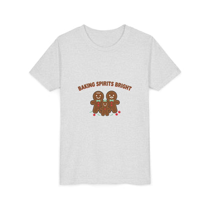 Baking Spirits Bright Gingerbread Family Kids Shirt, Gingerbread Kids Christmas Shirt, Youth Tee