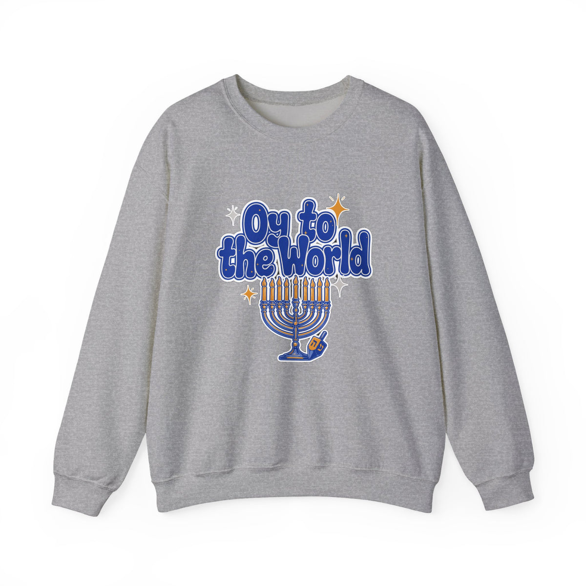 Oy to the World Sweatshirt, Retro Hanukkah Crewneck, Chanukah Gift