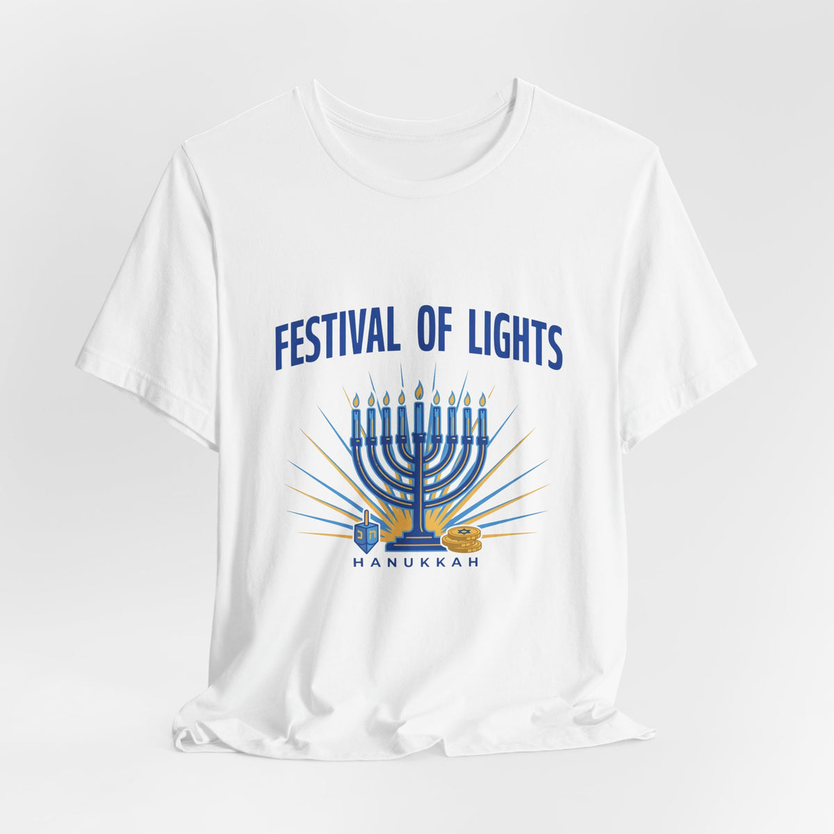 Festival of Lights Hanukkah Shirt, Hanukkah T-Shirt, Menorah Tee