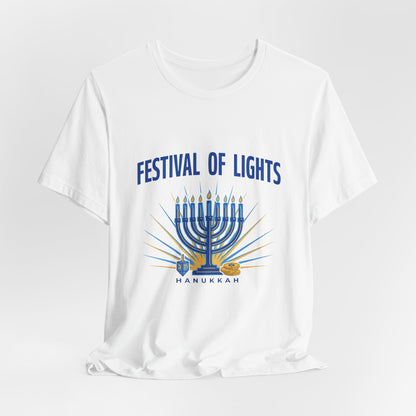 Festival of Lights Hanukkah Shirt, Hanukkah T-Shirt, Menorah Tee