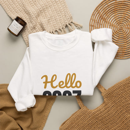 Hello 2027 New Year New Adventures Sweatshirt, New Year Crewneck, NYE Sweatshirt