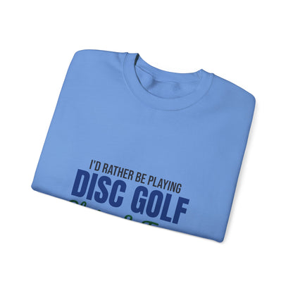 Rather Be Playing Disc Golf Chains and Trees Sweatshirt, Disc Golf Crewneck Sweatshirt