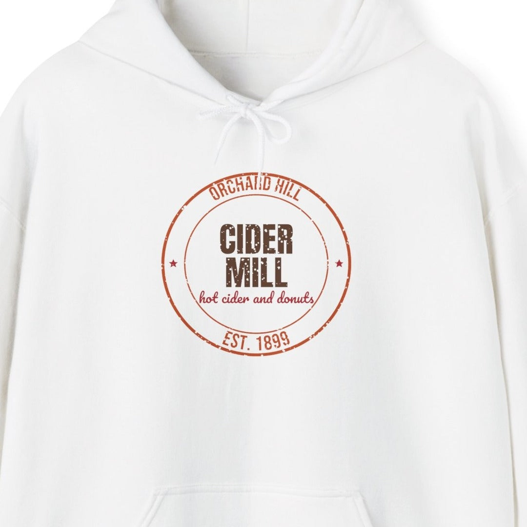 Orchard Hill Cider Mill Est. 1899 Hoodie, Vintage Fall Hoodie lifestyle