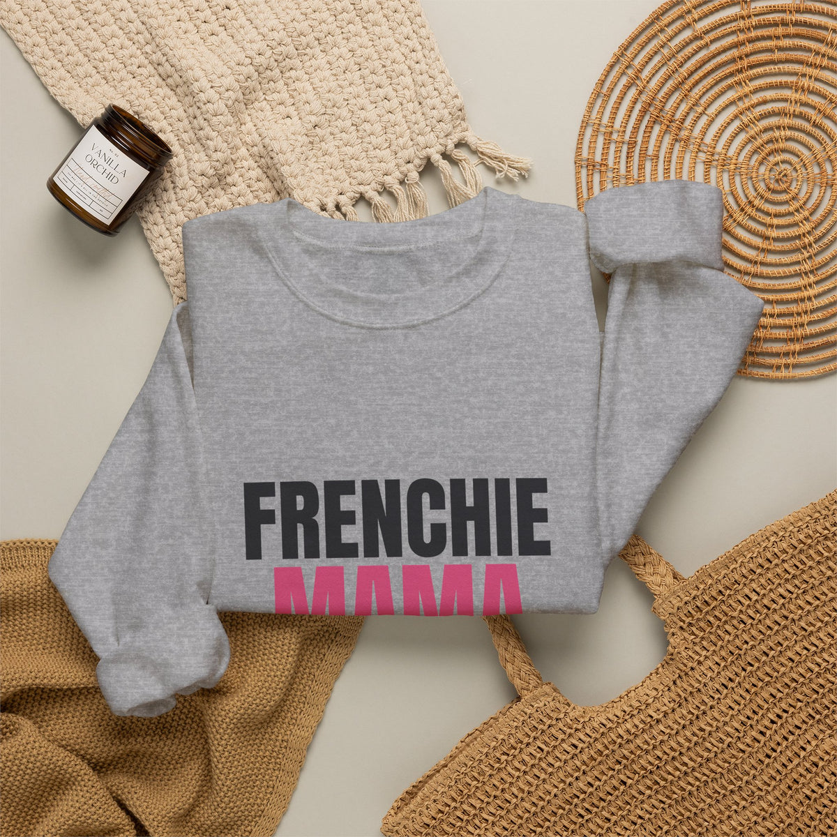 Frenchie Mama Snorts And Snuggles Sweatshirt, Frenchie Mama Crewneck Sweatshirt