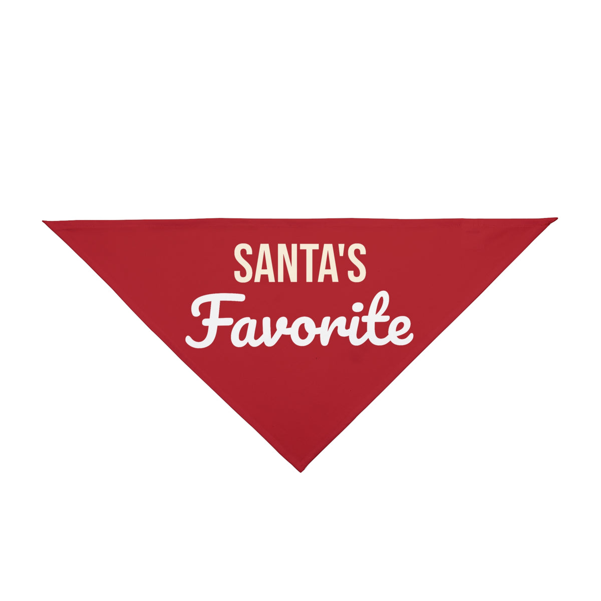 Santa's Favorite Dog Bandana, Christmas Pet Bandana, Holiday Dog Accessory