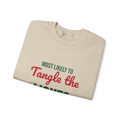 Most Likely to Tangle the Lights Sweatshirt, Most Likely to Tangle the Lights Christmas Sweatshirt