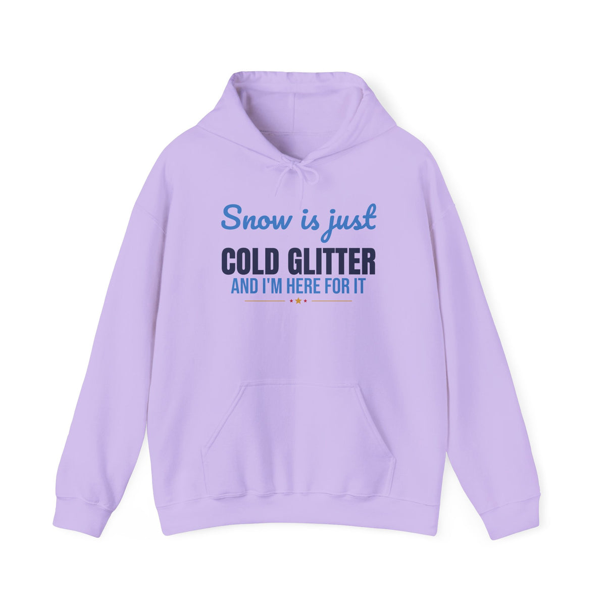 Snow Is Just Cold Glitter Hoodie, Cute Winter Hoodie