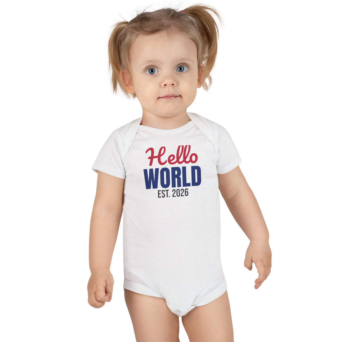 Hello World Est 2026 Newborn Baby Bodysuit, Coming Home Outfit