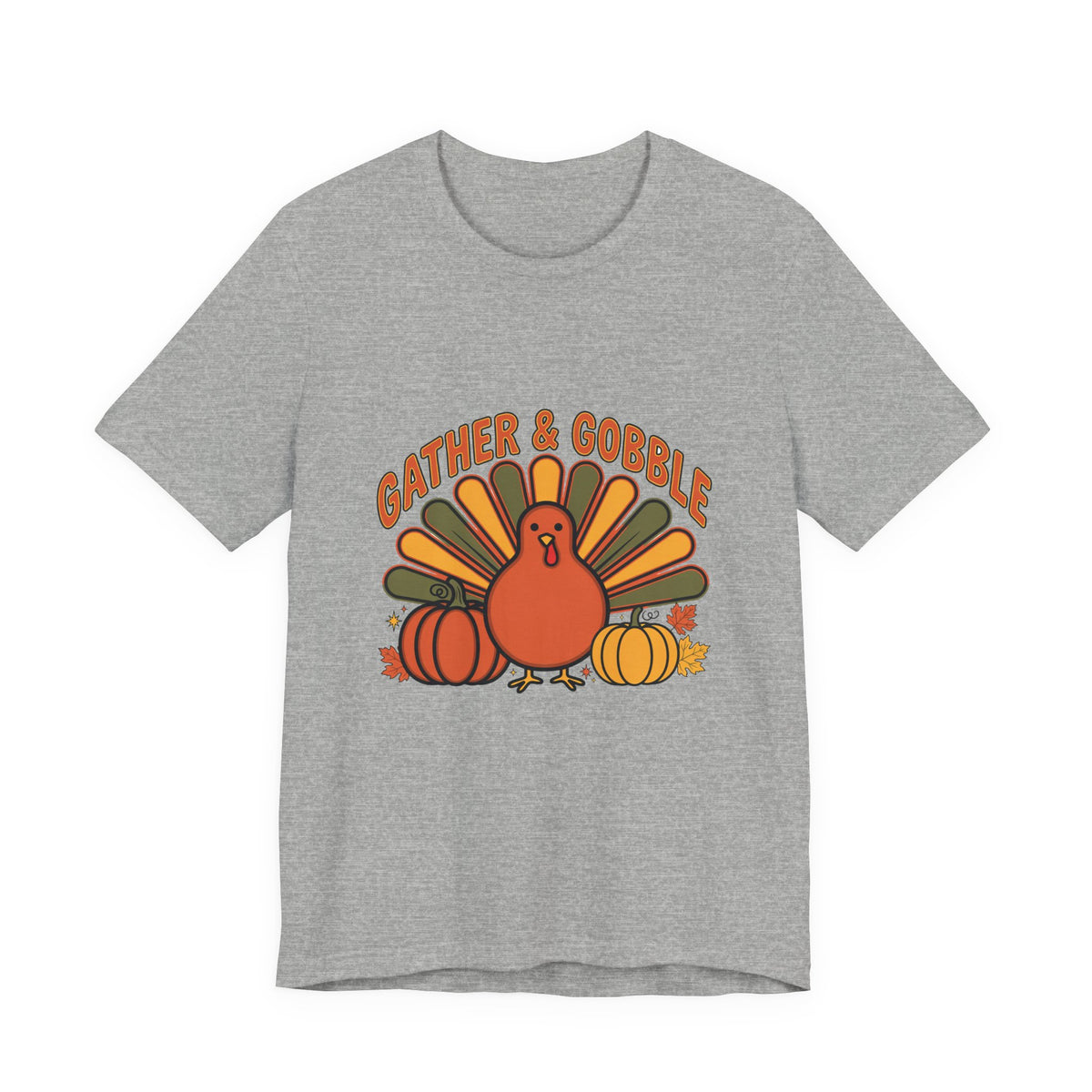 Gather and Gobble Retro Turkey Shirt, Gather and Gobble Thanksgiving Shirt, Retro Turkey Tee