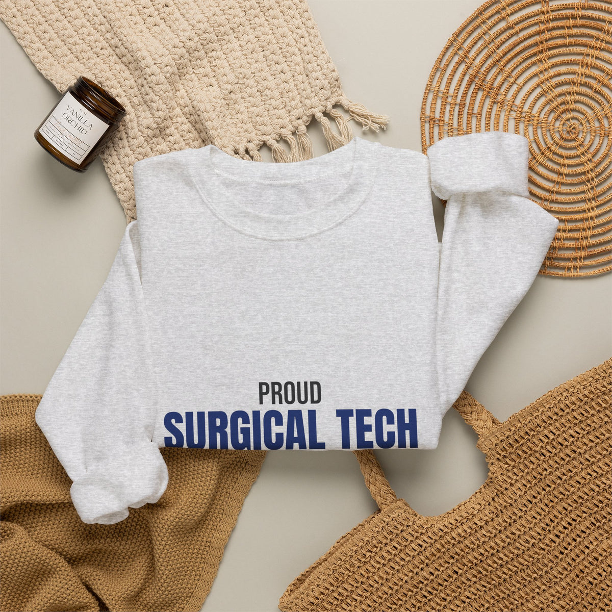 Proud Surgical Tech Count Pass Repeat Sweatshirt, Surgical Tech Crewneck Sweatshirt