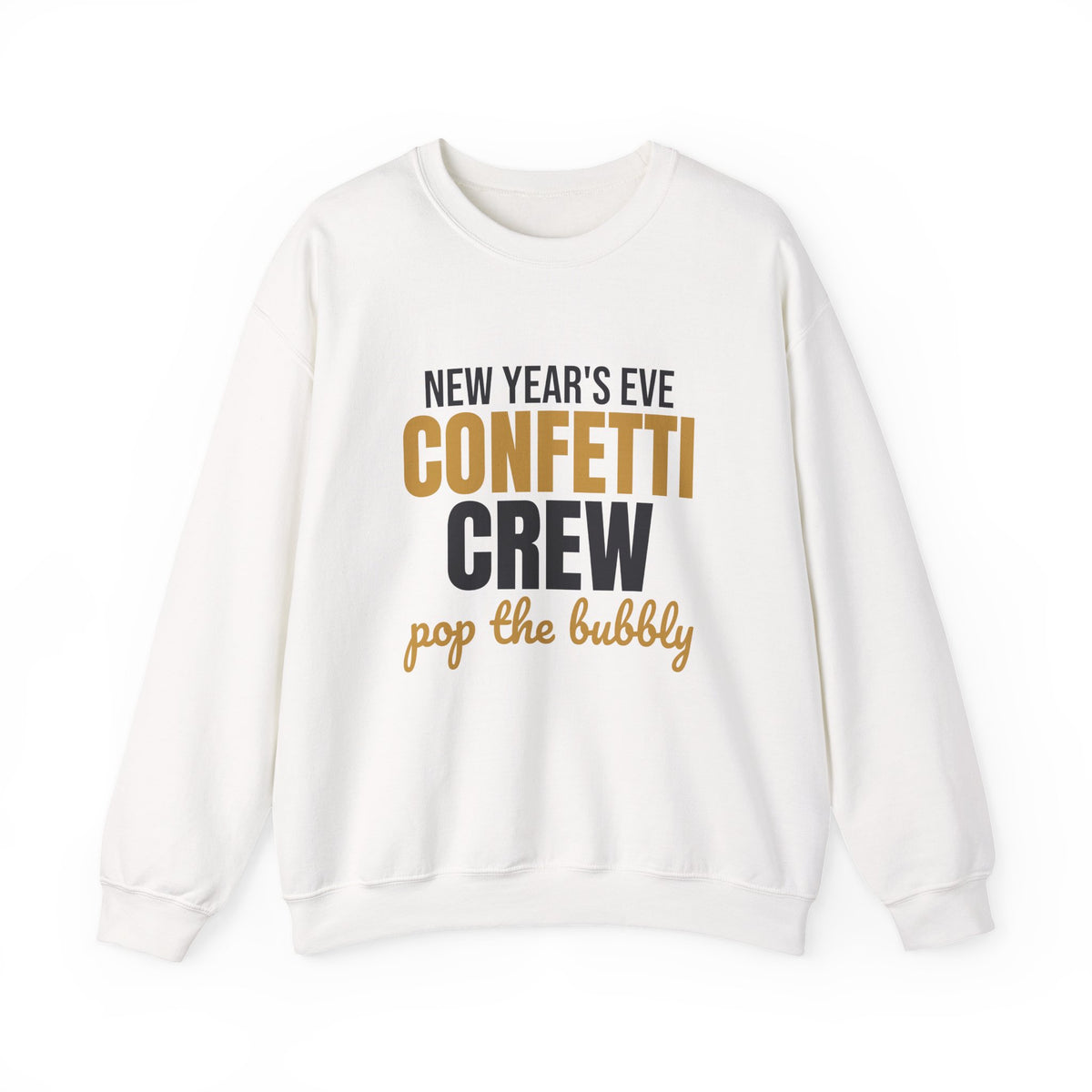 New Year's Eve Confetti Crew Pop the Bubbly Sweatshirt, New Years Eve Crewneck Sweatshirt