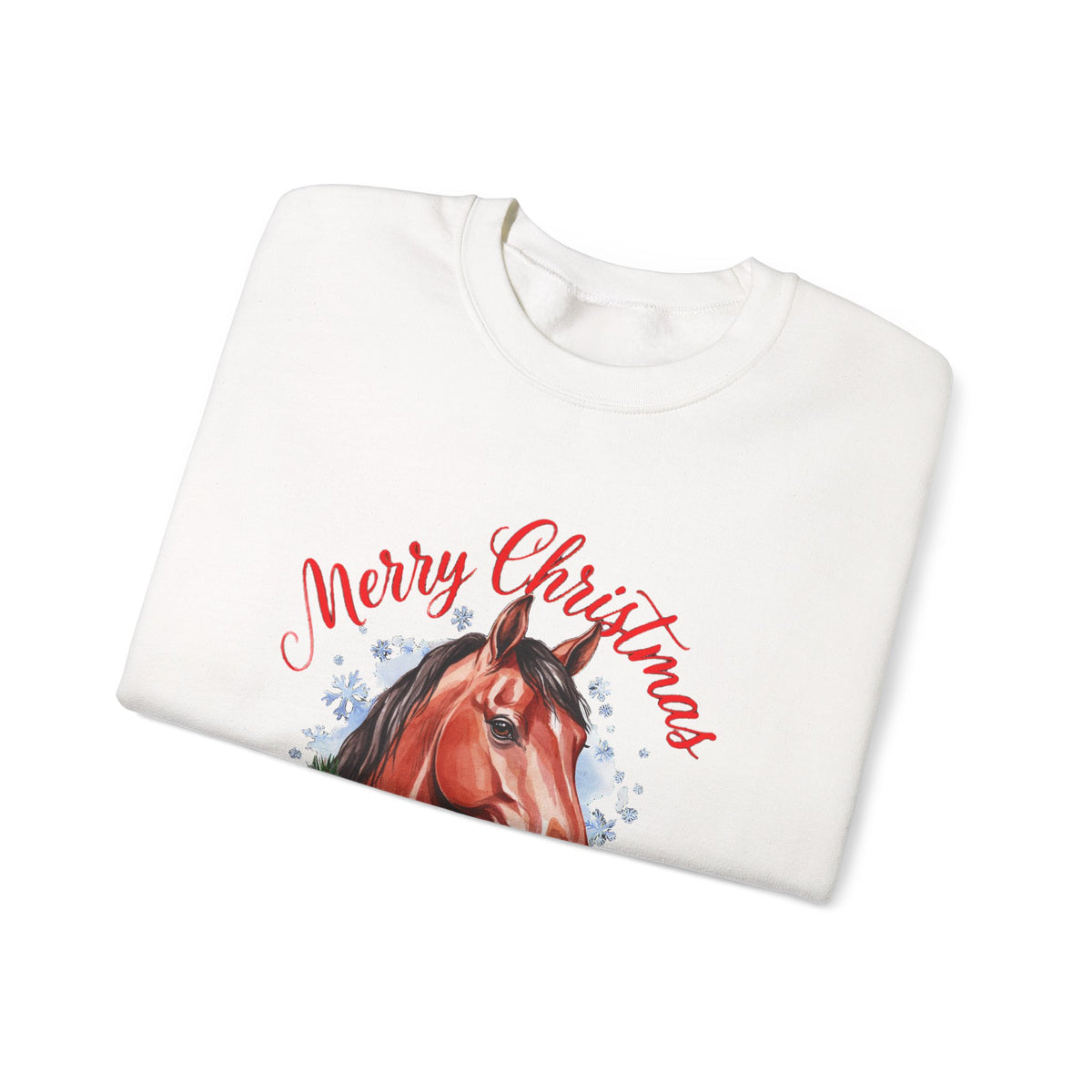 Merry Christmas Horse Girl Sweatshirt, Horse Lover Christmas Crewneck, Equestrian Gift