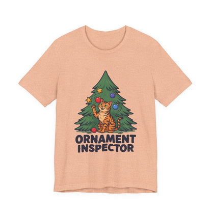 Ornament Inspector Christmas Cat Shirt, Ornament Inspector Christmas Cat T-Shirt