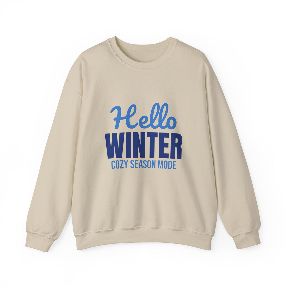 Hello Winter Cozy Season Mode Sweatshirt, Winter Crewneck, Cozy Season Sweatshirt