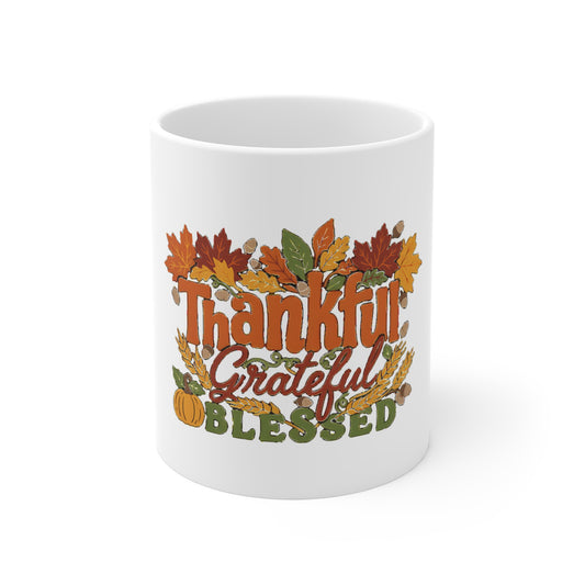 Thankful Grateful Blessed Mug
