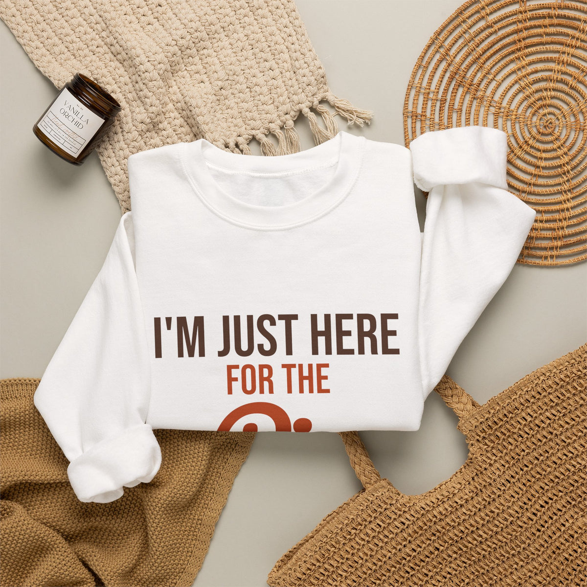I'm Just Here for the Pie Sweatshirt, Funny Thanksgiving Crewneck