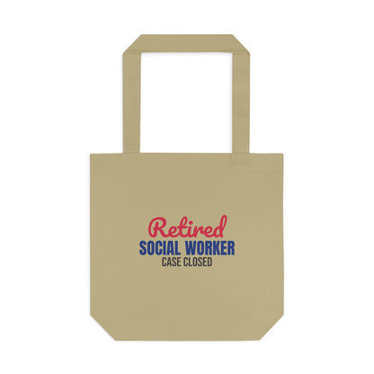 Retired Social Worker Case Closed Tote Bag, Retired Social Worker Canvas Tote Bag