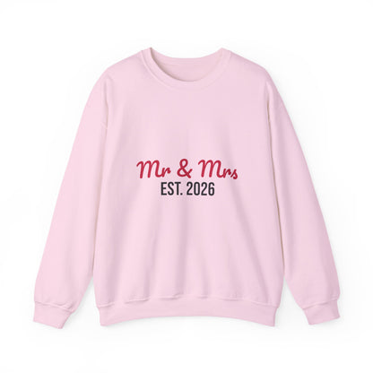 Mr and Mrs Est 2026 Sweatshirt, Wedding Gift Crewneck