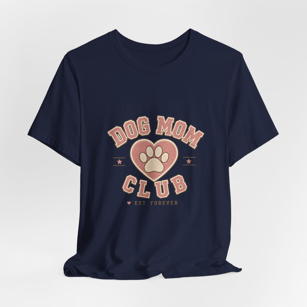Dog Mom Club Shirt, Varsity Dog Mom T-Shirt, Paw Print Gift for Dog Lovers