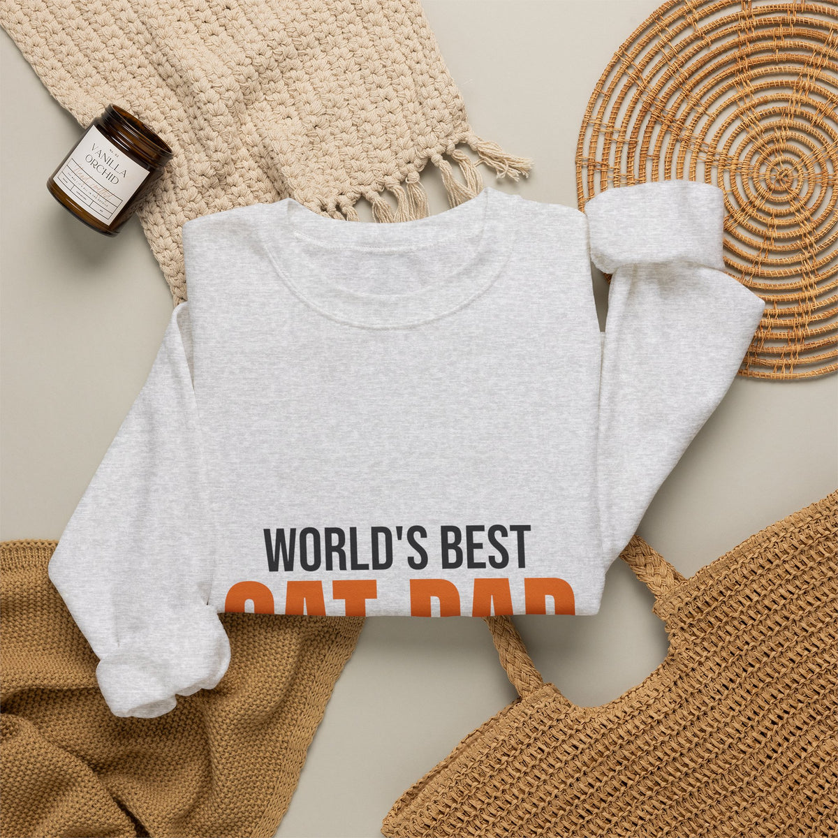 World's Best Cat Dad Sweatshirt, Cat Dad Crewneck
