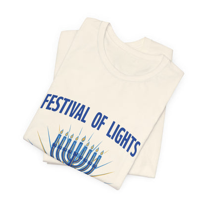Festival of Lights Hanukkah Shirt, Hanukkah T-Shirt, Menorah Tee