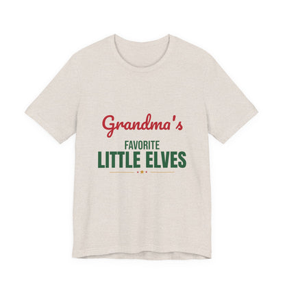 Grandma's Favorite Little Elves Shirt, Grandma Christmas T-Shirt, Nana Holiday Tee