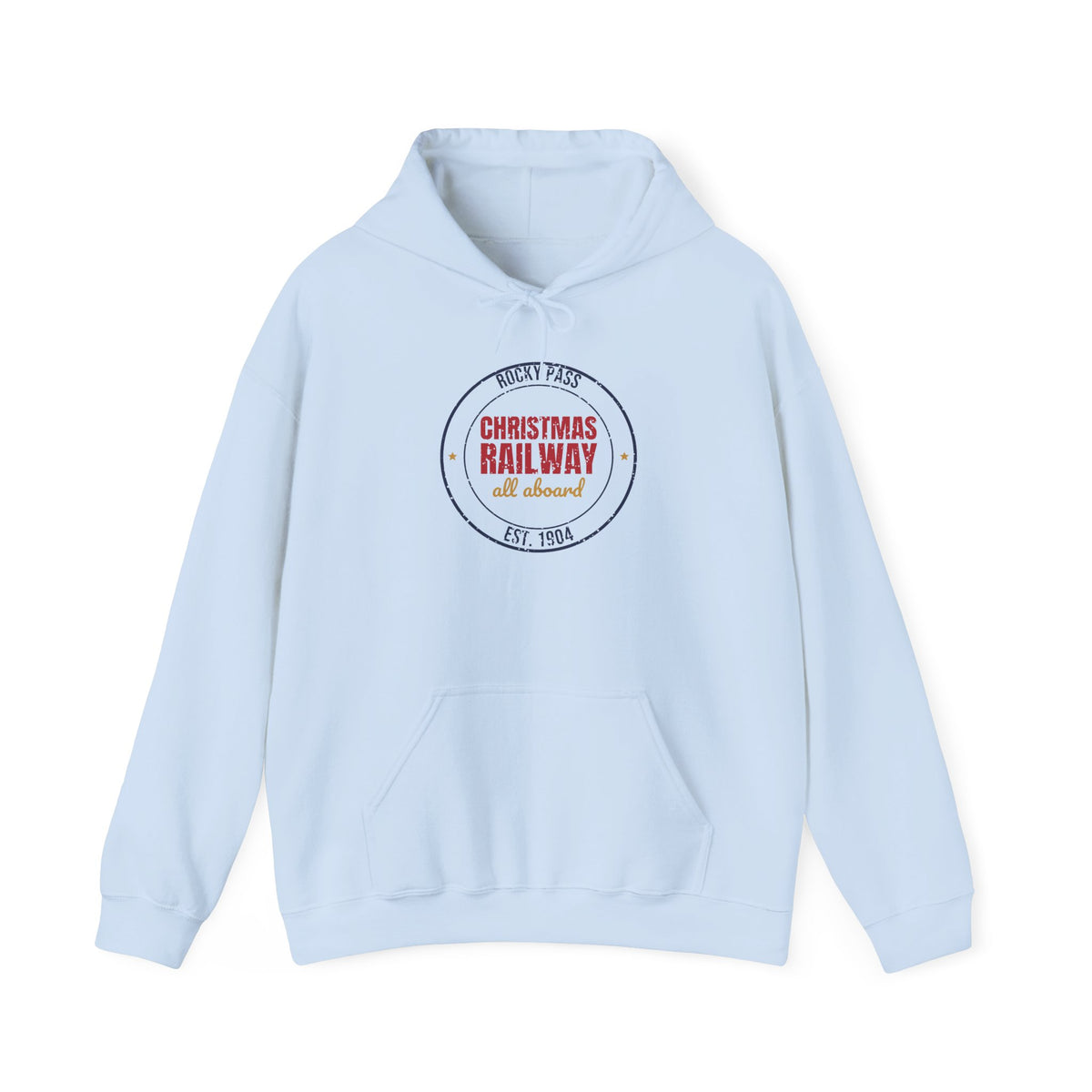 Rocky Pass Christmas Railway All Aboard Est. 1904 Hoodie, Vintage Christmas Hoodie