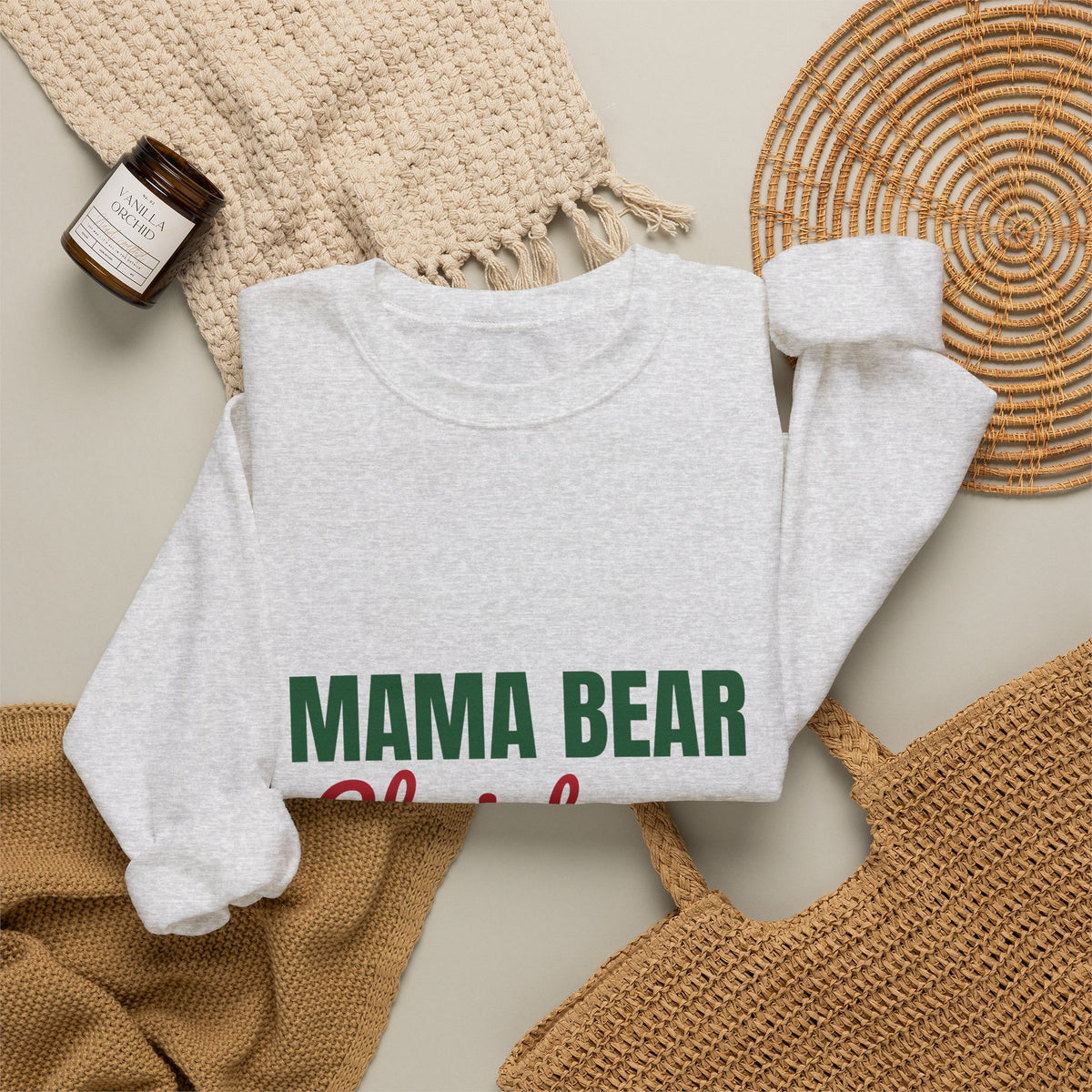 Mama Bear Christmas Sweatshirt, Mom Christmas Crewneck, Gift for Mom