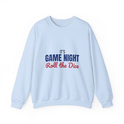 It's Game Night Roll the Dice Sweatshirt, Game Night Crewneck Sweatshirt
